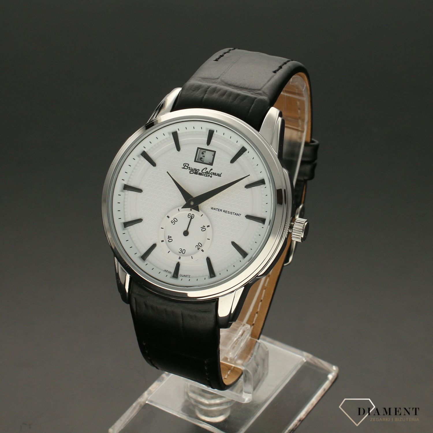 Zegarek męski na pasku Bruno Calvani z datownikiem BC887 WHITE.jpg